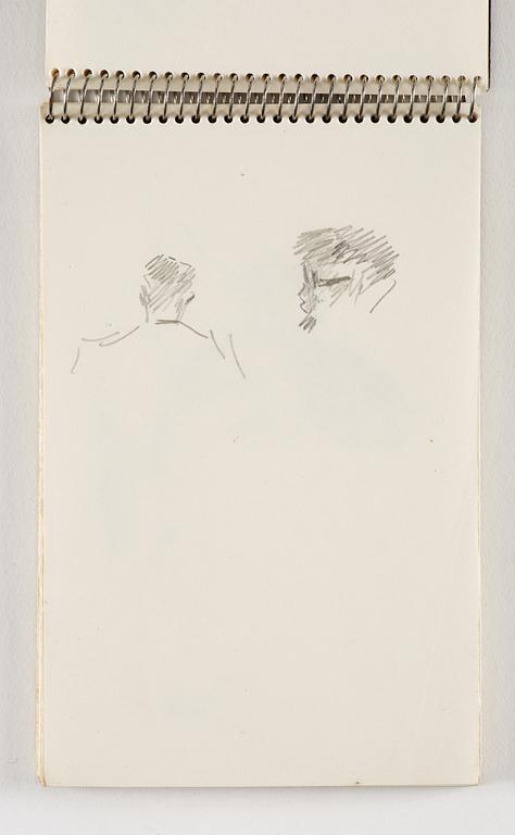 Lotte Laserstein, 10 små skissblock med teckningar.