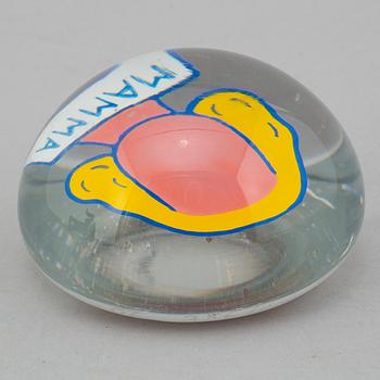 MARIE-LOUISE EKMAN, glass paperweight in glass, signed, dated 2006 and numbered 356/400.