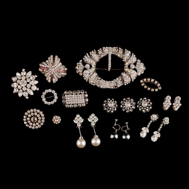 SAMLING BIJOUTERIER, ca 14 del, 1900-talets mitt.