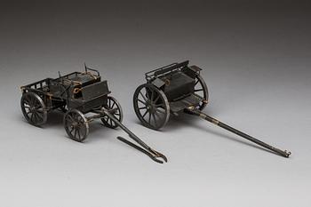 MILITÄRA VAGNAR, 2 st, 1900-talets början.