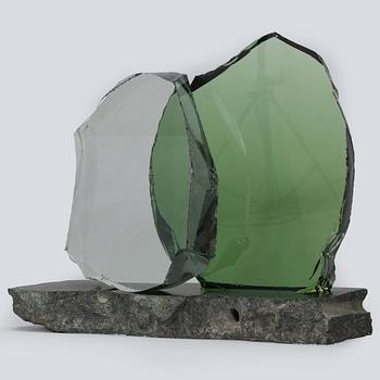 Timo Sarpaneva, veistos sarjasta "Lasin aika", signeerattu Timo Sarpaneva Iittala 1987.