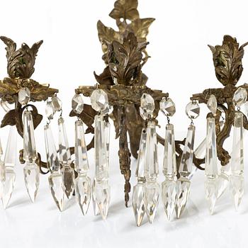 Wall lights a pair, late 19th century.