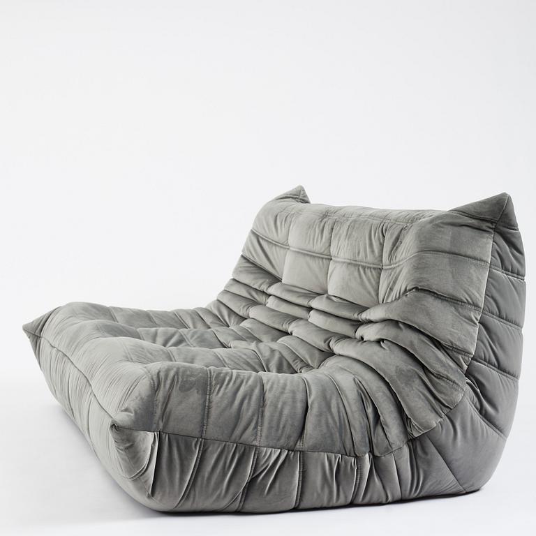 Michel Ducaroy, a 'Togo' sofa, easy chair and stool Ligne Roset, 21st century.