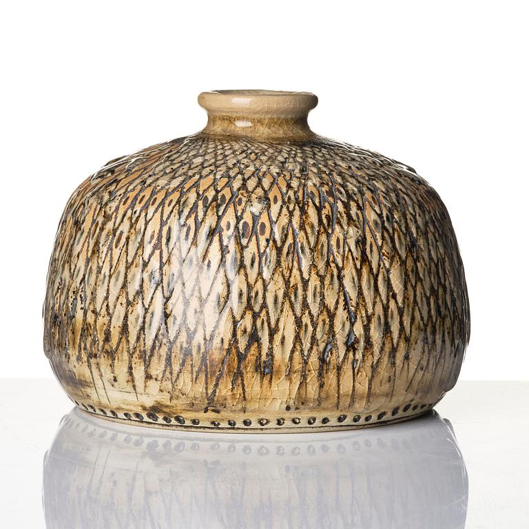 Anders Bruno Liljefors, a stoneware vase, Gustavsberg Studio 1952.