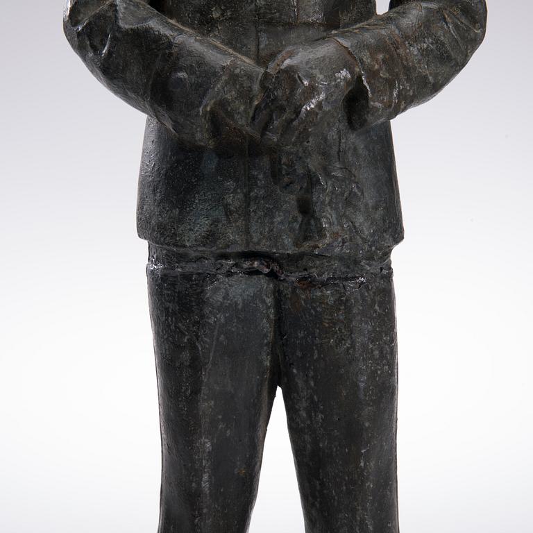 LAURI LEPPÄNEN, skulptur, metallblandning, signerad.