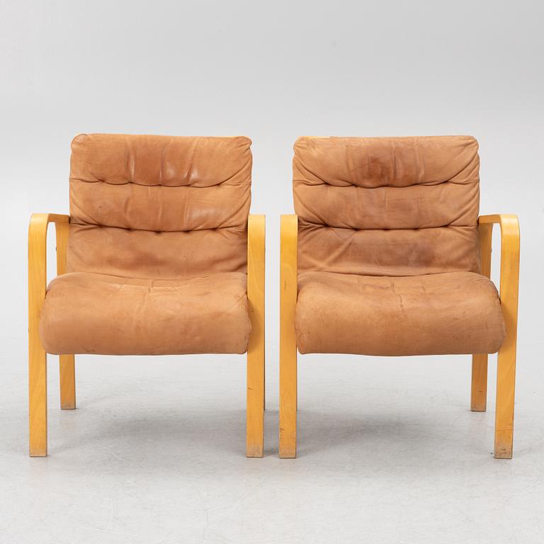 Armchairs, a pair, Duxiana "Cosmos", Ruud Ekstrand for DUX.