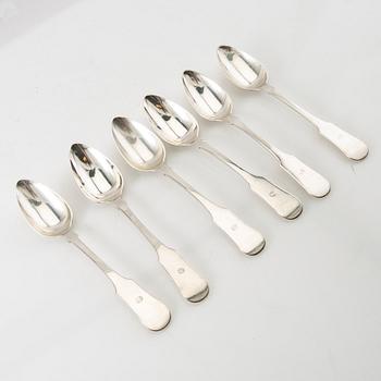 William Lyon spoons 12 pcs silver Gothenburg 1841.