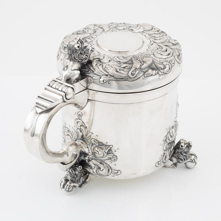 David Andersen, dryckeskanna, barockstil, sterlingsilver, Norge, 1900-tal.