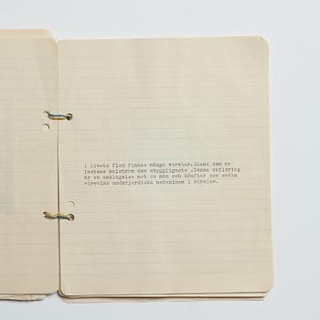 INGMAR BERGMAN, a rare handwritten manuscript from the 1930's containing several photographs.