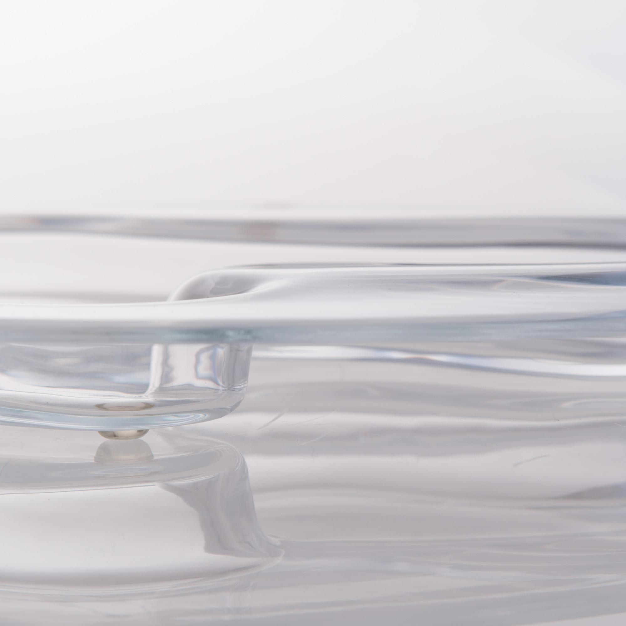 a centenary celebration glass dish signed and numbered "Alvar Aalto 100 1998 Iittala 235/1998".