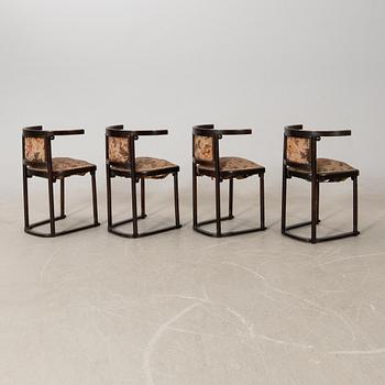 Josef Hoffmann, attributed, armchairs, 4 pcs, Art Deco, first half of the 20th century.