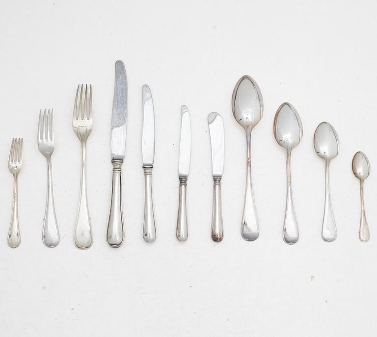 Cutlery set, 149 pieces, silver, “Svensk” pattern, including CG Hallberg, Stockholm 1939.