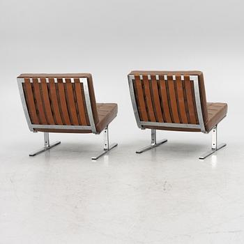 Karl Erik Ekselius, armchairs, a pair, "F60", for JOC möbler, Vetlanda, 1970s.