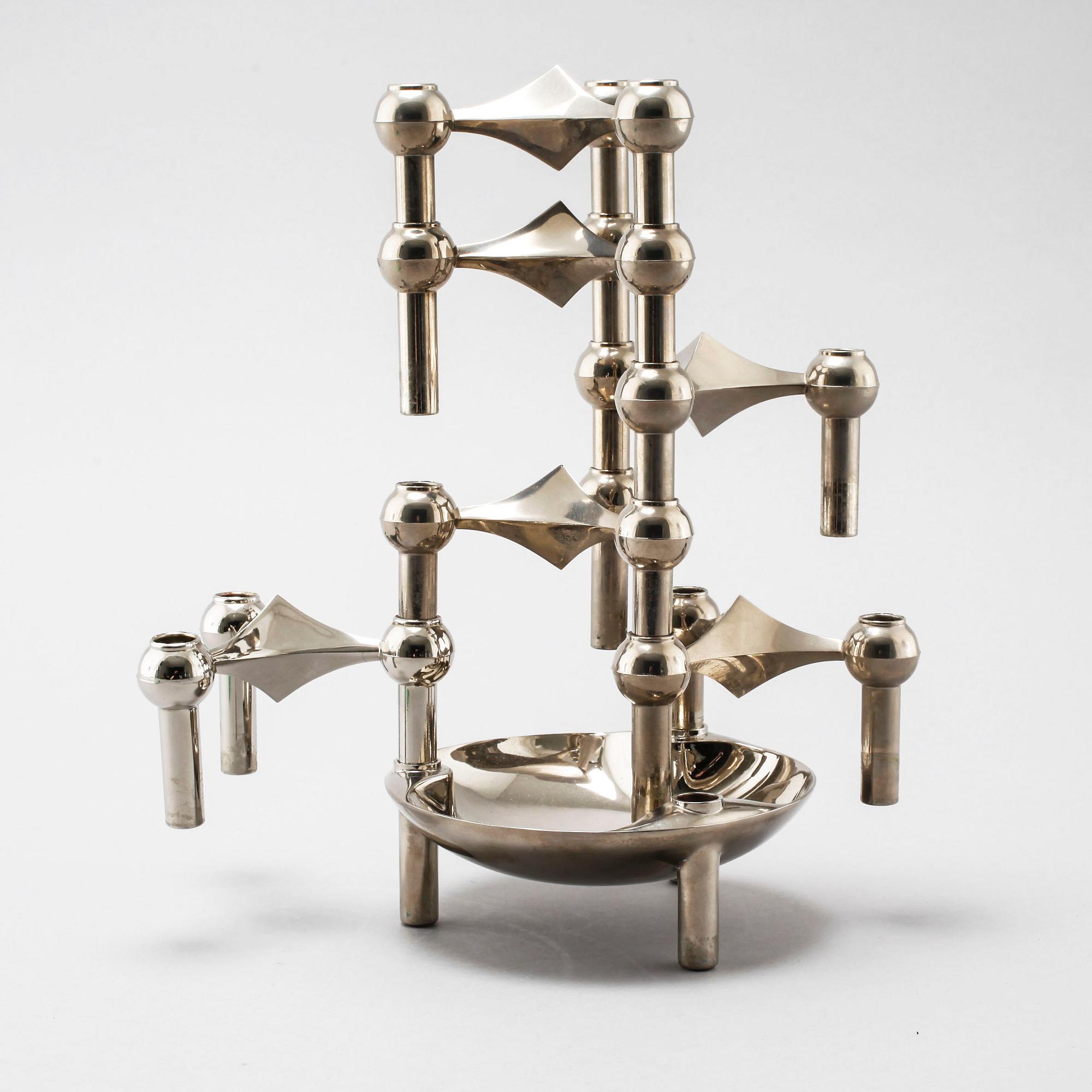 A module candle holder / sculpture by Ceasar Stoffi & Fritz Nagel, BMF, Germany.