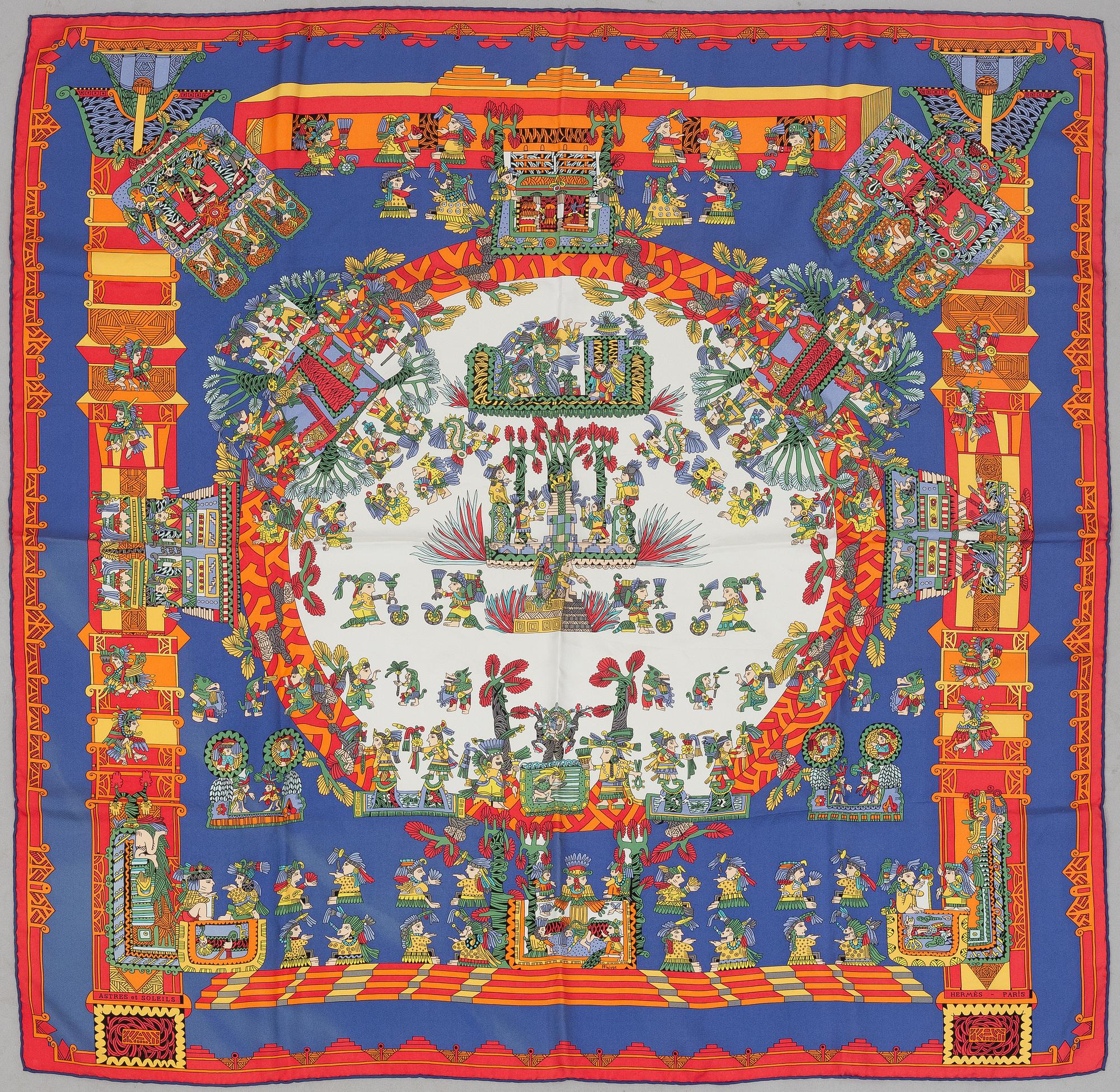 Hermès, scarf, "Astres et Soleils".