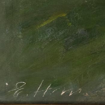 ERIK G HALLSTRÖM, olja på duk, signerad.