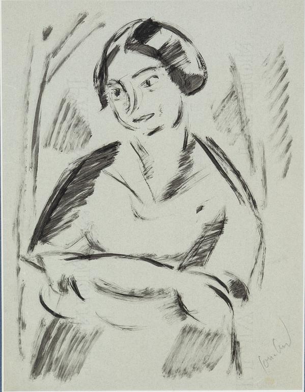 John Jon-And, blandteknik på papper, signerad.