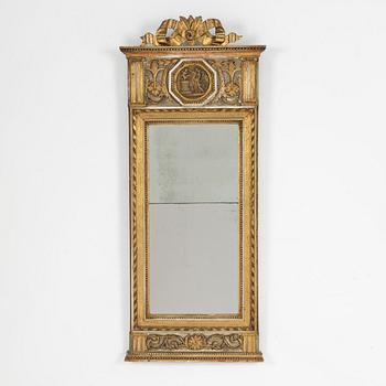 A Gustavian mirror, end of the 18th century.