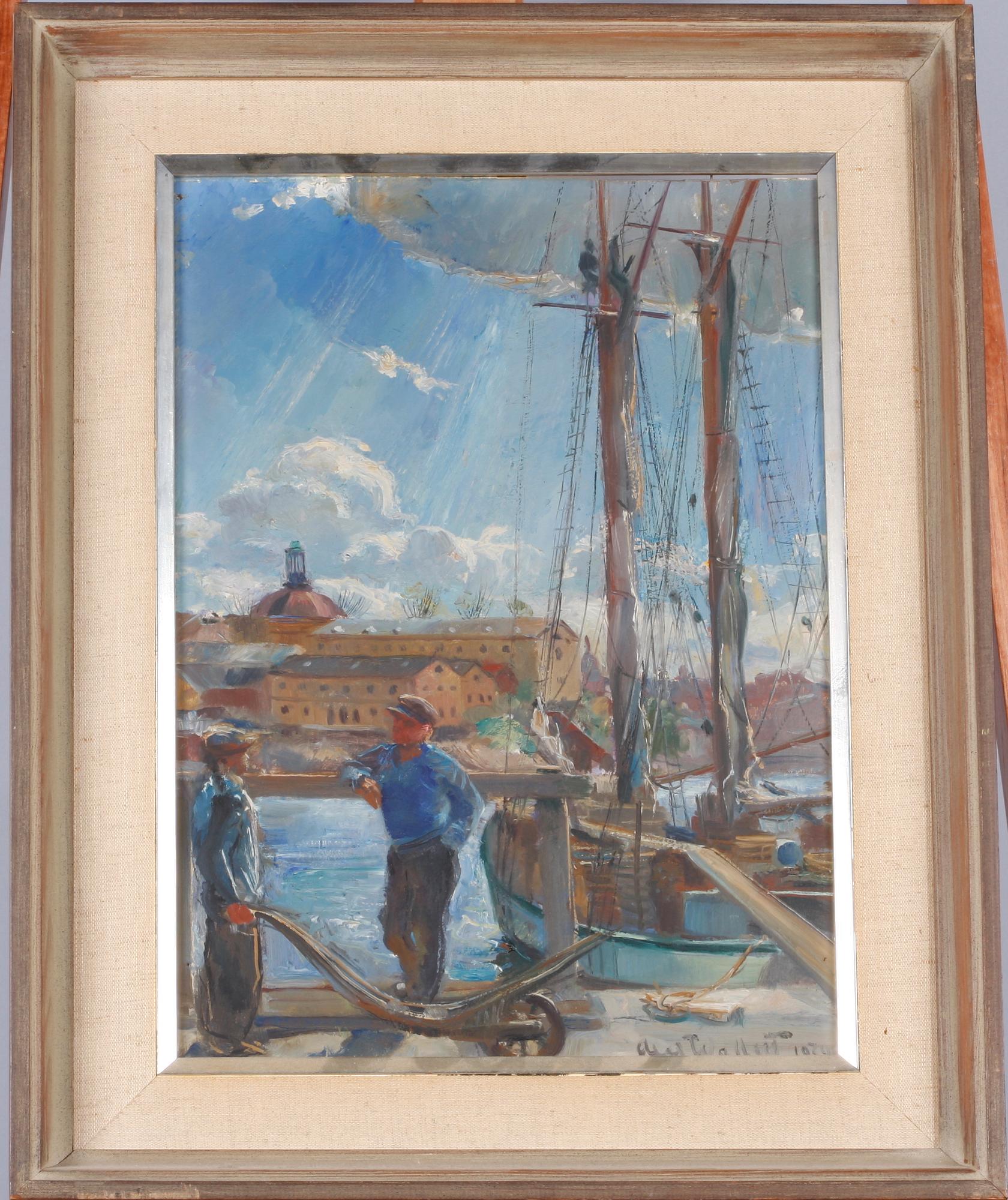 WALLERT, AXEL, olja på pannå, sign o dat 1934.