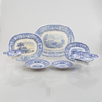 A 28-piece creamware dinner service, 'Svenska slott' (Swedish Castles), Rörstrand.