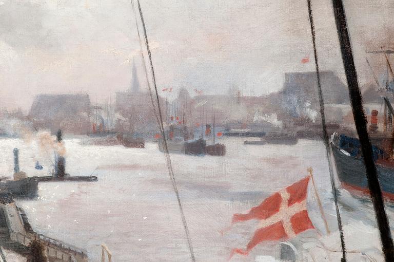 Albert Edelfelt, "FRÅN KÖPENHAMNS REDD I".