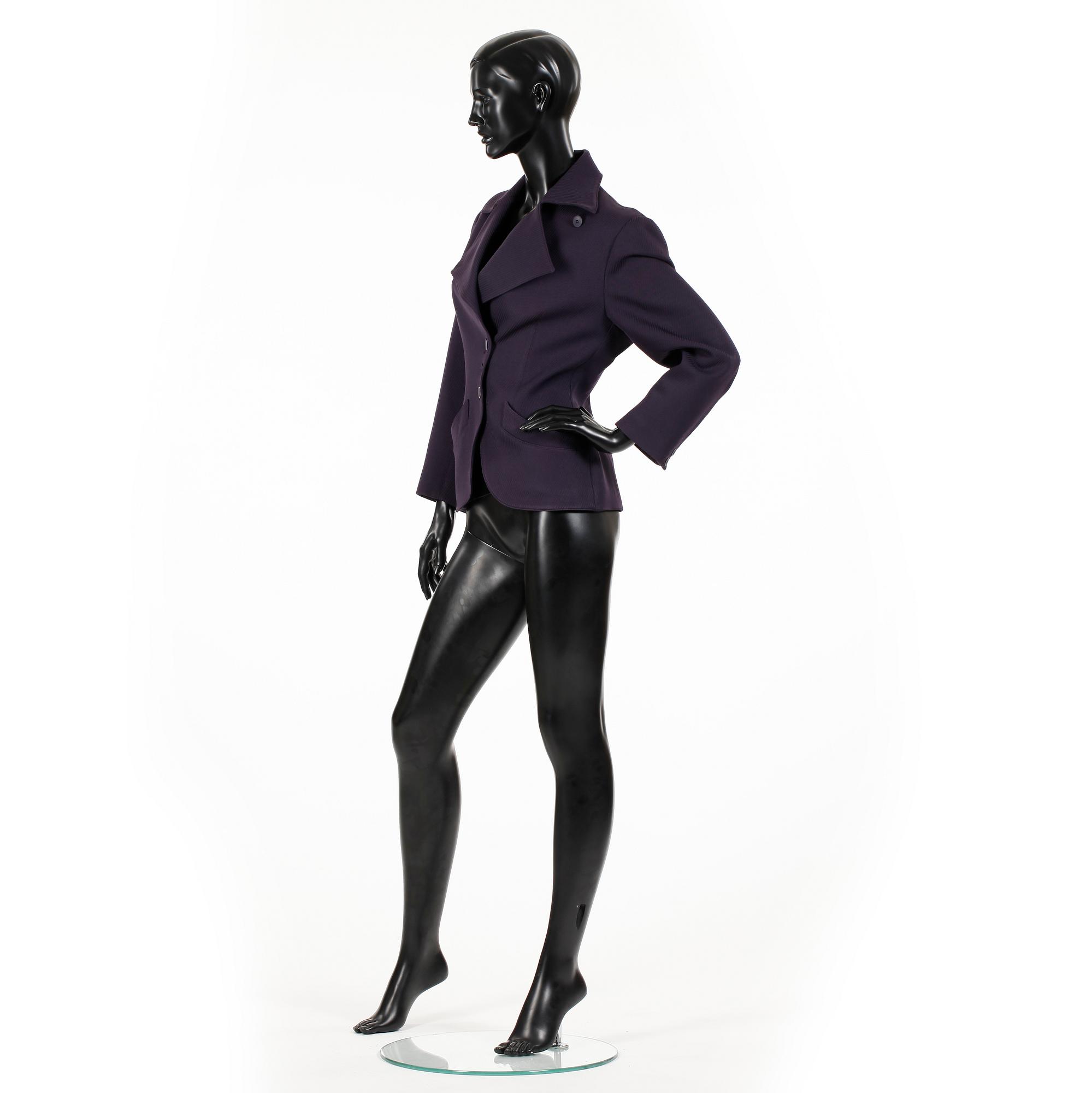 ALAÏA, a purple jacket.