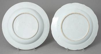 TALLRIKAR, 2st, porslin, Kina, 1700-tal.