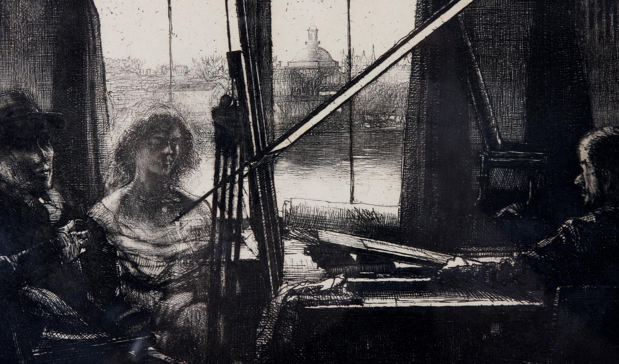 AXEL FRIDELL, etsning, utförd 1932, (Föreningen för grafisk konst 1943).