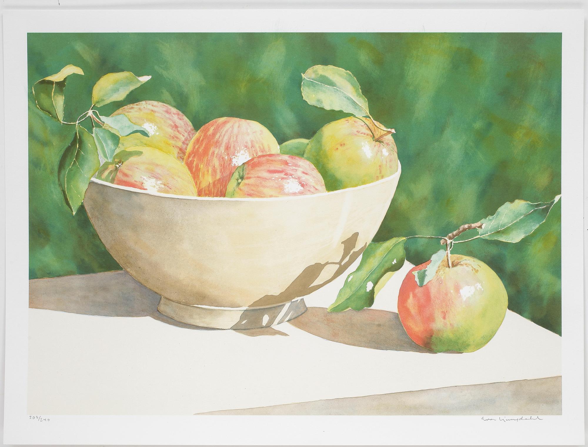 EVA LJUNGDAHL, 2 st färglitografier, signerade och numrerade 203/240 samt 231/240.