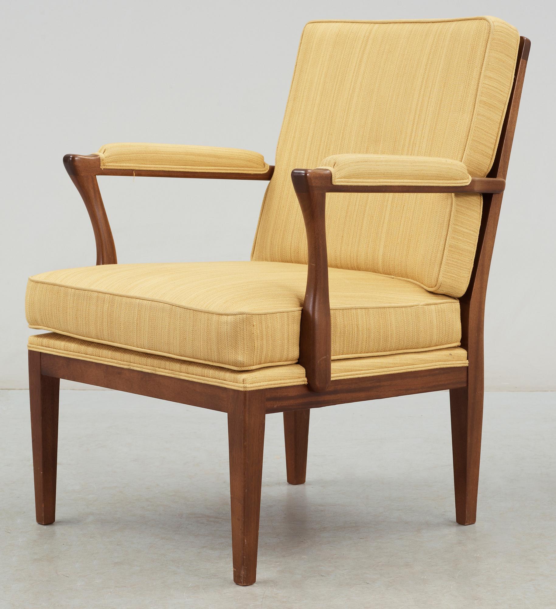 KARMSTOL, modell 868, Josef Frank för Firma Svenskt Tenn. 1900-talets andra hälft.