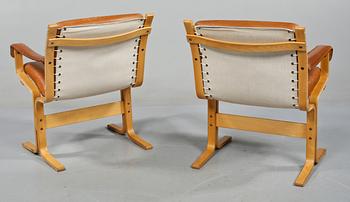 FÅTÖLJER, ett par, Westnofa Furniture, Norge, 1900-talets andra hälft.
