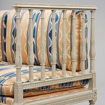 A late gustavian sofa, Stockholm, late 18th century.
