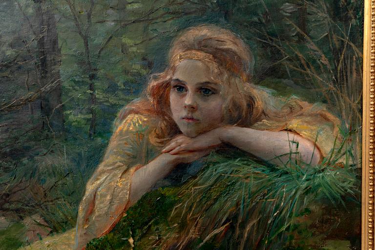 Emilia Lönblad, olja på duk, signerad.