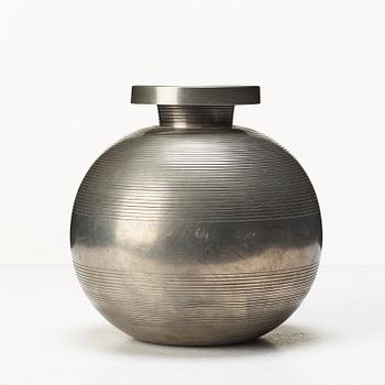Sylvia Stave, a pewter vase, for CG Hallberg, Stockholm 1932.