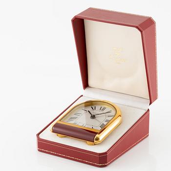 Cartier, Table clock/alarm clock, 75 x 87 mm.