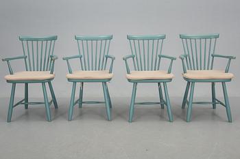 KARMSTOLAR, 4 st, "Lilla Åland", Carl Malmsten, 1900-talets andra hälft.