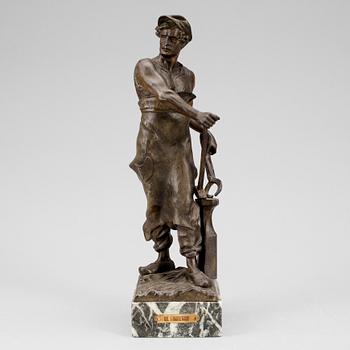 SKULPTUR,  patinerad zink, omkring 1900.