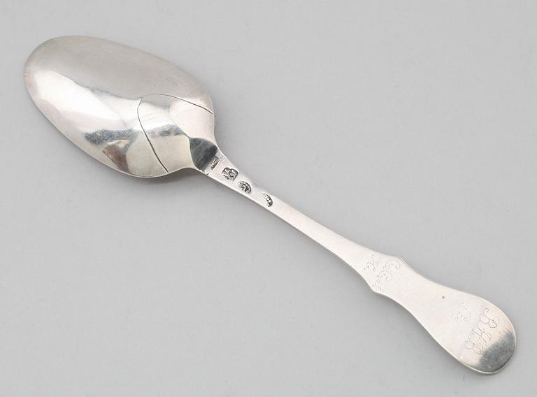 MATSKED, silver, Niels Pihl, Köpenhamn 1778. Vikt ca 63 gram.