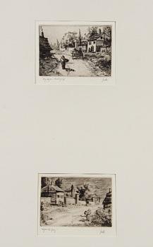 PARTI GRAFIK, ca 27 delar. Bla Jerke, Einar Jolin, E. Johanson-Thor.