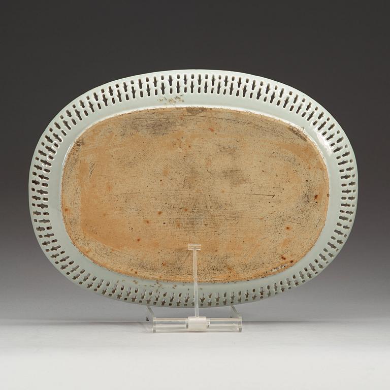 BRICKA, kompaniporslin. Qing dynastin, Qianlong (1736-95).