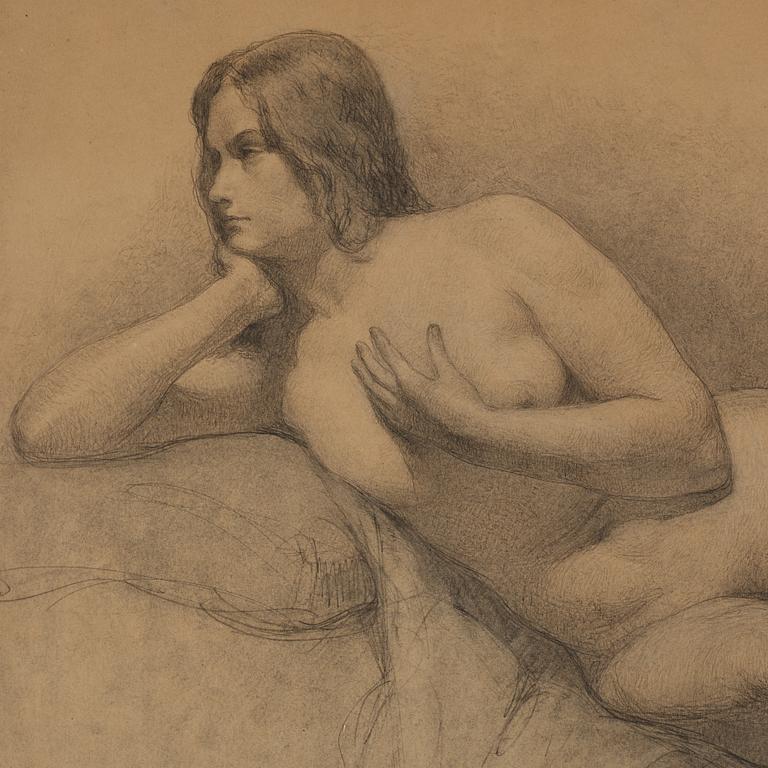 Ernst Josephson, pencil, signed Ernst Josephson and dated oktober 1873.