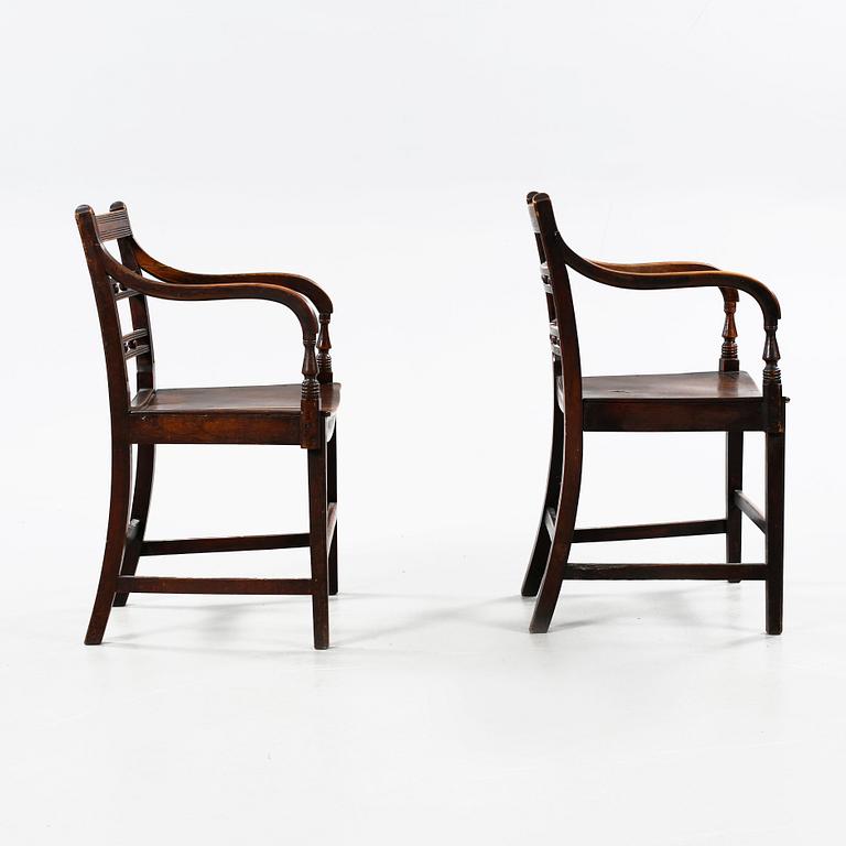 A pair of chairs from around the turn of the century 1900.