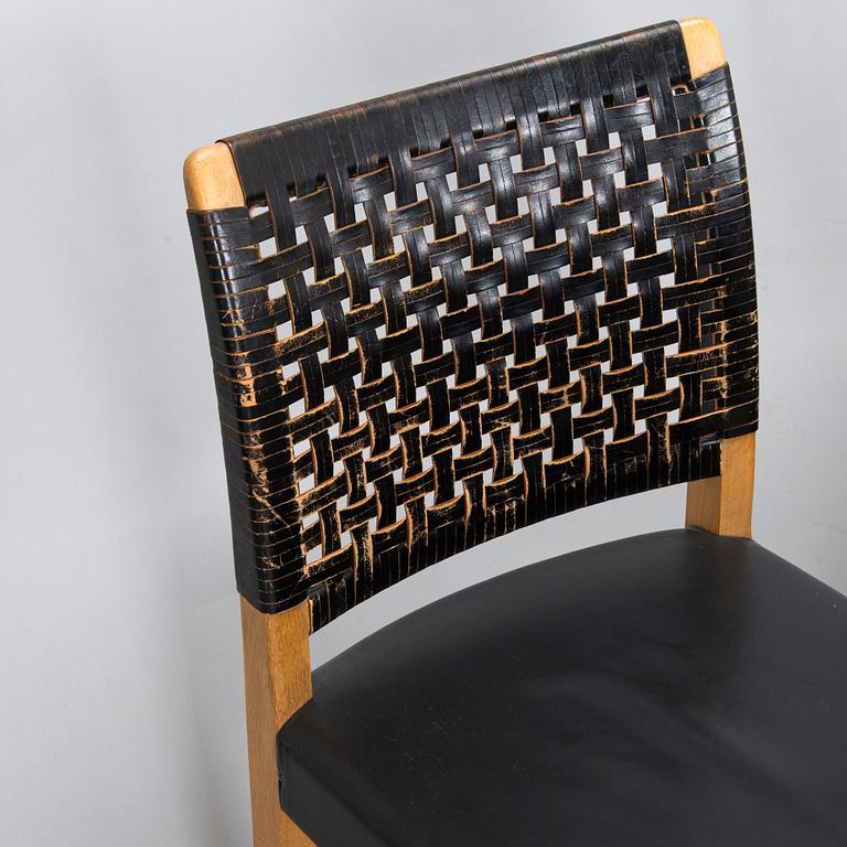 Carl Gustaf Hiort af Ornäs,  matbord, "Näyttely Senior", stolar, 6 st, HMN Huonekalu Mikko Nupponen 1900-talets mitt.