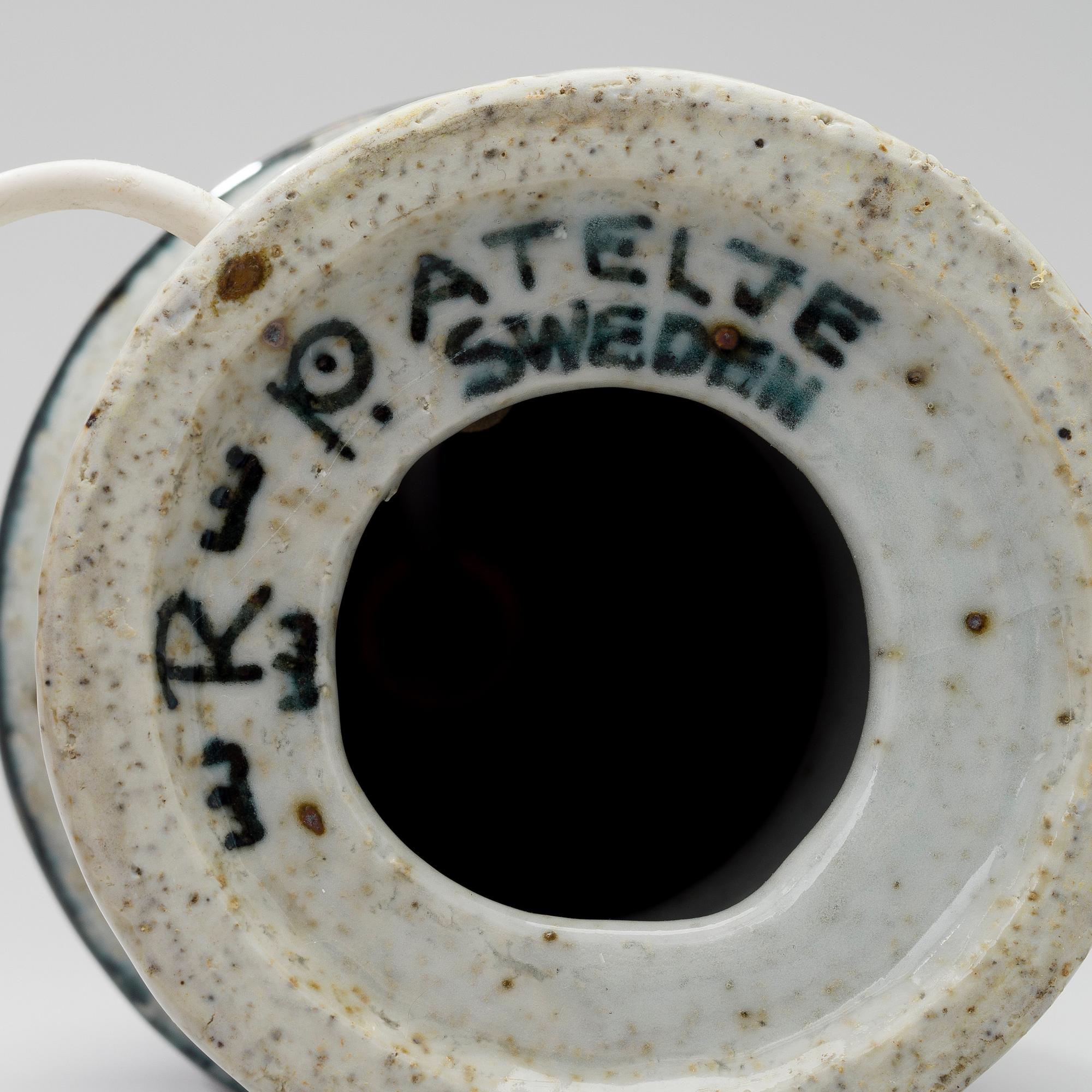 INGER PERSSON LAMPUNJALKA, keramiikkaa, Rörstrand, 1970-luku.