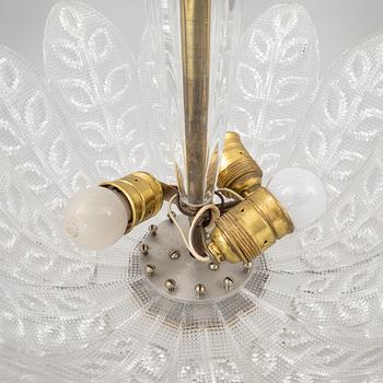 Fritz Kurz, ceiling lamp attributed to 1940s/50s Orrefors.