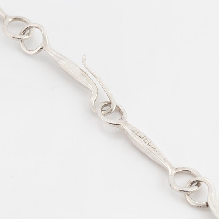 BENGT LILJEDAHL, a sterling silver necklace from stockholm, 1984.