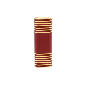 CARTIER, a red and gold lacquer lighter.