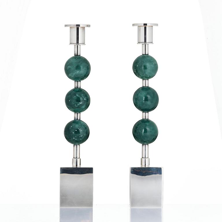 Sigurd Persson, Candlesticks, a pair, “Tre Kulor”, Sigurd Persson Design.
