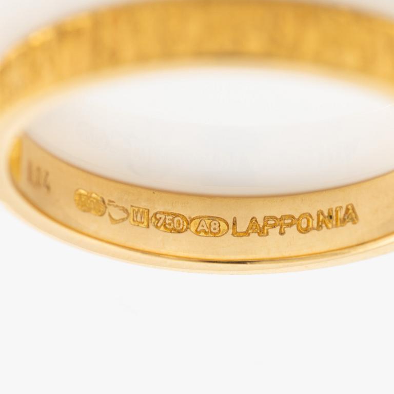 Björn Weckström, Ring, 18K gold with a round brilliant-cut diamond, Finland 1978. By Lapponia.