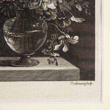 Engravings, a pair by Jacobus Coeleman (1654-1732) after Nicolas Baudesson (1611-1680).